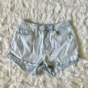 White Washed Jean Shorts